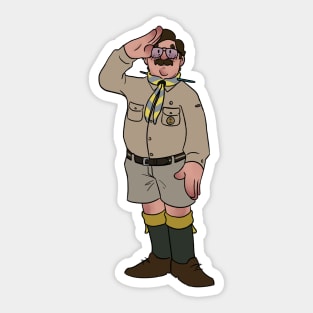 Pat Salute - BBC Ghosts Sticker